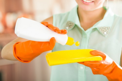 Lambeth cleaning team preparing a commercial office space